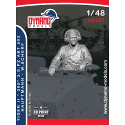 Dynamo Models 48137 1/48 Tiger Ii 300 S.pz.abt 503 Hauptmann Walter Scherf 3d Printed Resin Kit