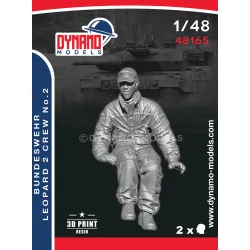Dynamo Models 48165 1/48 Bundeswehr Leopard 2 Crew 3d Printed Resin Kit