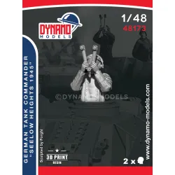 Dynamo Models 48173 1/48 German Tank Commander Seelowe Heights 1945 3d Printed Resin Kit