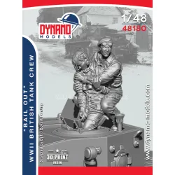 Dynamo Models 48180 1/48 British Tank Crew Ww2 Bail Out 3d Printed Kit