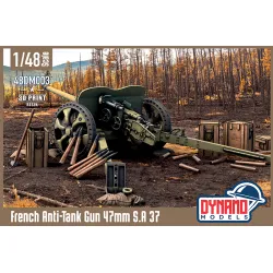 Dynamo Models 48dm003 1/48 French Anti-tank Gun 47mm S.a 37 Standard Version