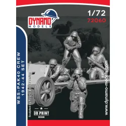Dynamo Models 72060 1/72 Wss Pak40 Crew 1942-44 Set 3d Printed Resin Kit