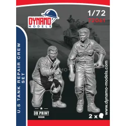 Dynamo Models 72061 1/72 Us Tank Repair Crew Set 3d Printed Resin Kit