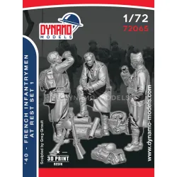 Dynamo Models 72058 1/72 Fallschirmjagers Checking The Map Normandy 1944 3d Printed Resin Kit