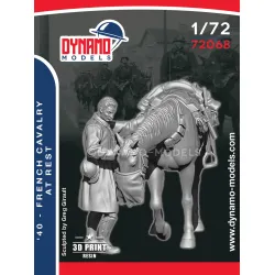 Dynamo Models 72068 1/72 1940 French Cavalry At Rest 3d Printed Resin Kit