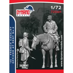 Dynamo Models 72069 1/72 1940 French Cavalry At Rest 3d Printed Resin Kit
