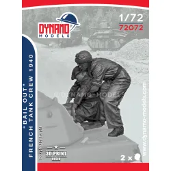 Dynamo Models 72072 1/72 1940 French Tank Crew Bail Out Set 3d Printed Resin Kit