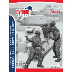 Dynamo Models 72083 1/72 1940 French Tank Crew Bail Out Last Cover 3d Printed Resin Kit