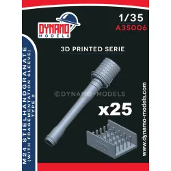 Dynamo Models A35006 1/35 Dummy Set Of 25 M24 Stielhandgranate With Square Fragmentation Sleeve Replica 3d Print