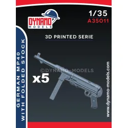 Dynamo Models A35011 1/35 Dummy Set Of 5 Guns Mp40 With Folded Stock Replica
