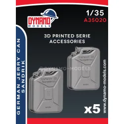 Dynamo Models A35020 1/35 German Jerry Can Sandrik 5x Open Cap And 5 Closed Cap