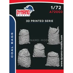 Dynamo Models A72003 1/72 Coal Bags 5 Pcs 3d Printed Resin Kit Toy