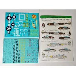 Foxbot 32-019a 1/32 Decal For Lockheed P-38 Lightning Pin-up Nose Art Part I And Stencils 32-010 For Hobbycraft Revell Trumpeter Kits