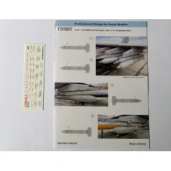 Foxbot 32-037 1/32 Decals Stencils For S-24 Rockets With Death Wishes Ukrainian Air Forces