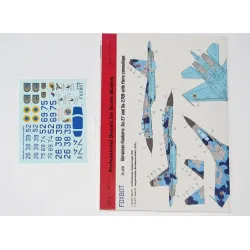 Foxbot 72-076 1/72 Ukrainian Su-27 And Su-27ub With Flora Camouflage For Airfix Hasegawa Heller Icm Trumpeter Kits