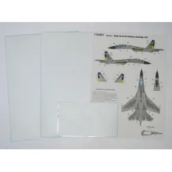 Foxbot Fm32-014 1/32 Su-27s With Grey Camouflage Ukrainian Air Forces Use Foxbot Decal For Trumpeter Kit