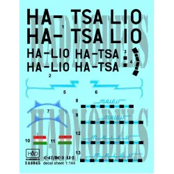 Had Models 144045 1/144 Decal For C-47/Li-2 Malev Ha-tsa Ha-lio For Eastern Express