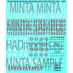 Had Models 144048 1/144 Decal For Hungarian National Insignias Magyar Felsegjelek Es Szamsorok 1958