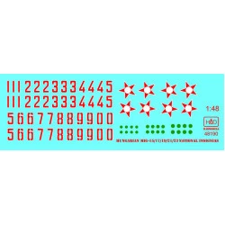 Had Models 48190 1/48 Decal For Hungarian National Insignias And Numbers For Mig Types 1951-1990
