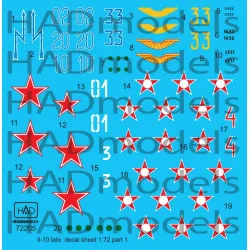 Had Models 72205 1/72 Decal For Il-10 Late Part 1 Accessories Kit