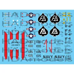 Had Models 72217 1/72 Decal For F-14a Black Aces Uss Nimitz Accessories Kit
