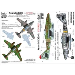 Hadmodels Dw-48017 1/48 Messerschmitt Me 262 A-1 Luftwaffe Black L White 17 Dry-water Decal Sheet