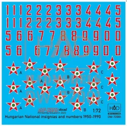 Hadmodels Dw-72001 1/72 Hungarian National Insignias And Numbers 1950-1990 Dry-water Decal Sheet