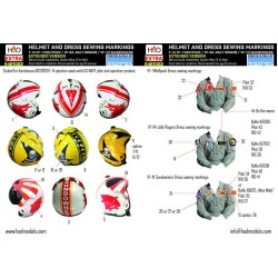 Had Models E481002 1/48 Decal For F-14a Helmet And Dress Sewing Markings