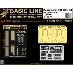 Hgw 124807 1/24 Bf109g-5/6 - Basic Line Recommended For Airfix Galland Hood Design