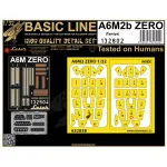 Hgw 132802 1/32 A6m2 Zero Seatbelts And Mask Textile And Photo-etched Parts
