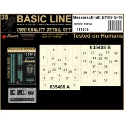 Hgw 135806 1/35 Bf109g-10 Seatbelts And Mask For Border Textile And Photo-ethed