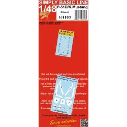 Hgw 148903 1/48 P-51d/K For Eduard Seatbelts And Mask