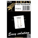 Hgw 172012 1/72 P-47d Thunderbolt Seatbelts