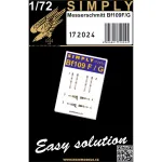 Hgw 172024 1/72 Bf109f/G Seatbelts