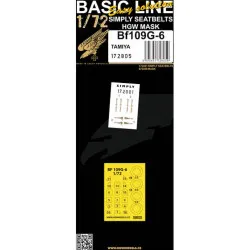 Hgw 172805 1/72 Seatbelts And Mask For Bf109g-6 Basic Line For Tamiya Kit