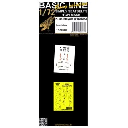 Hgw 172808 1/72 Seatbelts And Mask For Ki-84 Frank Basic Line For Armahobby Kit