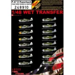 Hgw 248910 1/48 Decal For P-47d Razorback Over New Guinea And Saipan Wet Transfer