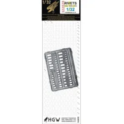 Hgw 322020 1/32 Positive Rivets Oval Templates Plus Accessories For Aircraft