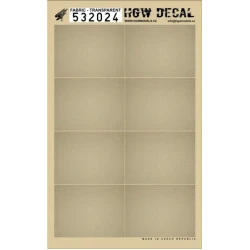 Hgw 532024 1/32 Decal Fabric Transparent 8 Pcs 82 X 61 Mm Segments