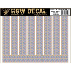 Hgw 572003 1/72 Decal 5 Colour Lozenge Lower Transparent Decals For Aircraft
