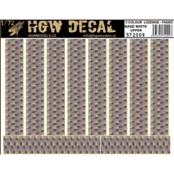 Hgw 572009 1/72 Decal 5 Colour Lozenge Upper Base White Decals For Aircraft