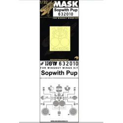 Hgw 632010 1/32 Mask For Sopwith Pup For Wingnut Wings Accessories Kit