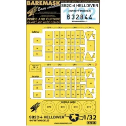 Hgw 632844 1/32 Masks For Sb2c-4 Helldiver For Infinity Models