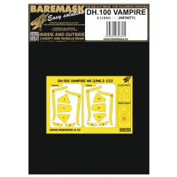 Hgw 632860 1/32 Masks For Dh.100 Vampire For Infinity Models