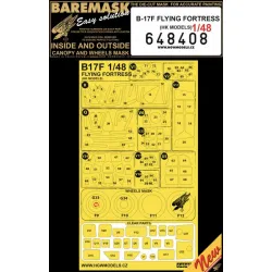 Hgw 648408 1/48 Masks For B-17f Flying Fortress For Hk Models