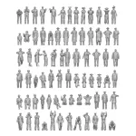 Ion Models Cv400-001 1/400 20th Century Civilians 3d Printed Resin 85 Figures