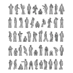 Ion Models J700-001 1/700 Imperial Japanese Navy Chilling On Deck Ww2 3d Resin 92 Figures