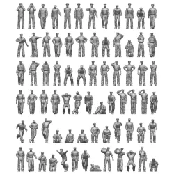 Ion Models U200-001 1/200 Us Navy Chilling On Deck 3d Printed Resin 74 Figures