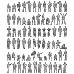 Ion Models U350-002 1/350 Us Navy Carrier Personel And Pilots 3d Printed Resin 72 Figures