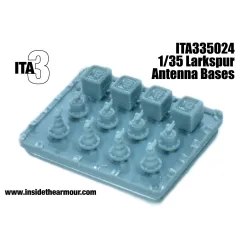 Inside The Armor Ita335024 1/35 Larkspur Antenna Bases For British Military Vehicles 1950s To 1970s
